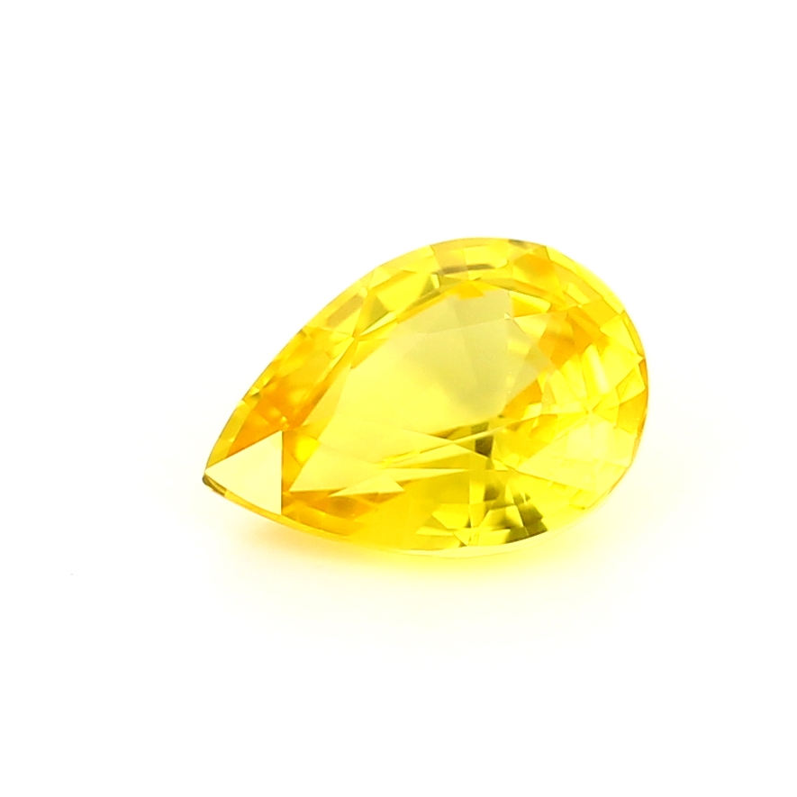 Saphir jaune de Ceylan de 1.76 ct - Vue de face