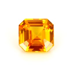 Saphir orange de Ceylan de 1.61 carat - Vue de face
